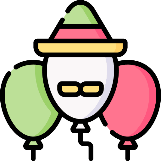 Balloons birthday and party decoration cinco de mayo icon