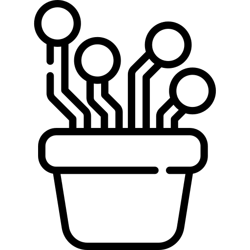 Plant internet of things technology digital icon Plant internet of things technology digital icon
