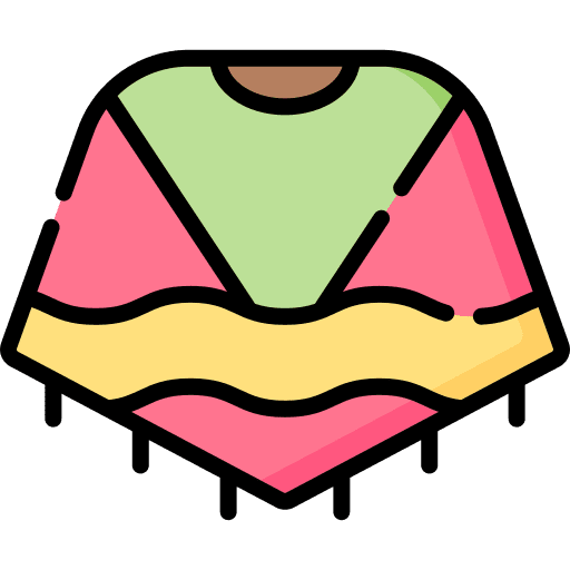 Poncho mexican traditional sarape icon