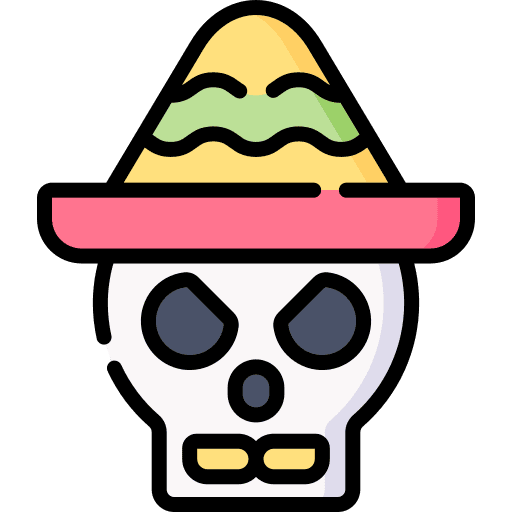 Mexican skull makeup dia de muertos man icon