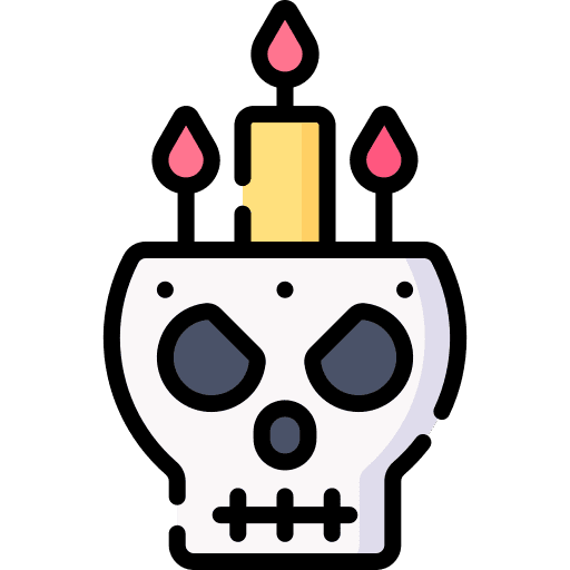 Candles decoration skull light icon Candles decoration skull light icon