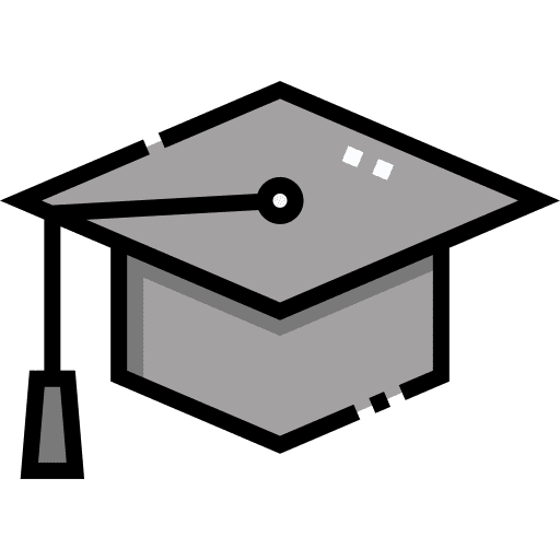 Graduation hat graduate student hat icon