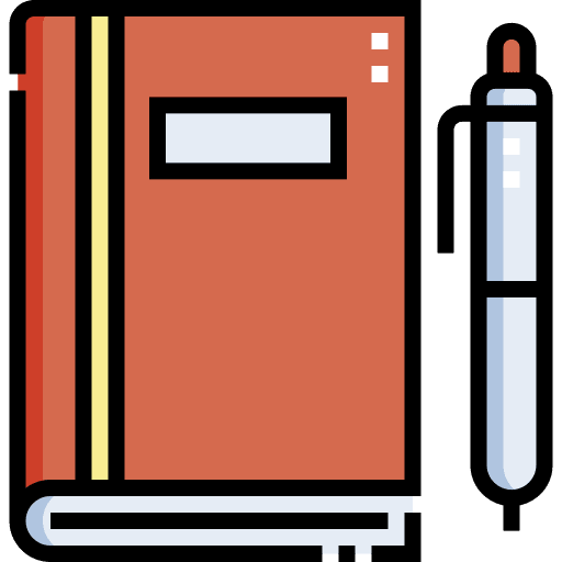 Notebook agenda education planner icon
