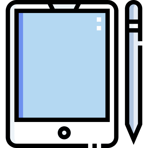 Tablet device electronic device touch screen icon