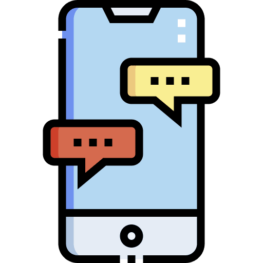 Mobile phone chatting mobile phone smartphone icon Mobile phone chatting mobile phone smartphone icon
