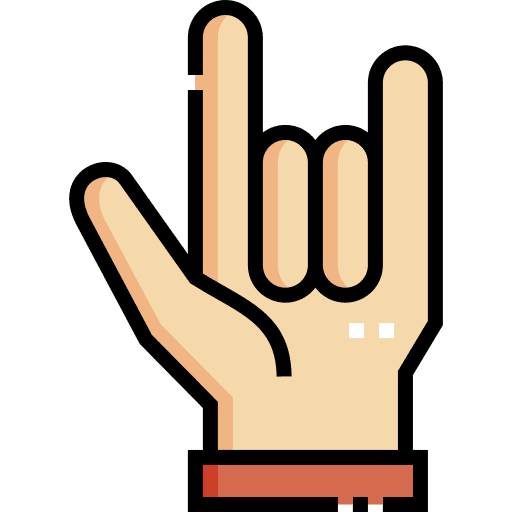 Rock sign maloik gesture icon Rock sign maloik gesture icon