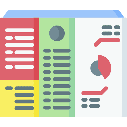 Dashboard project management business and finance summary icon