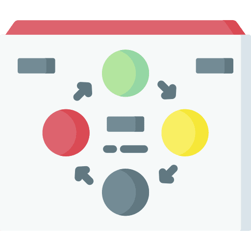 Project scheme flow business plan diagram icon