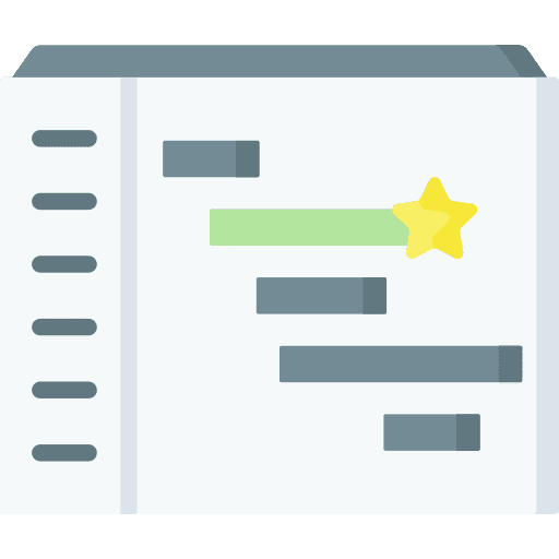 Priority files and folders time and date structure icon