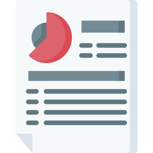 Report files and folders file project management icon