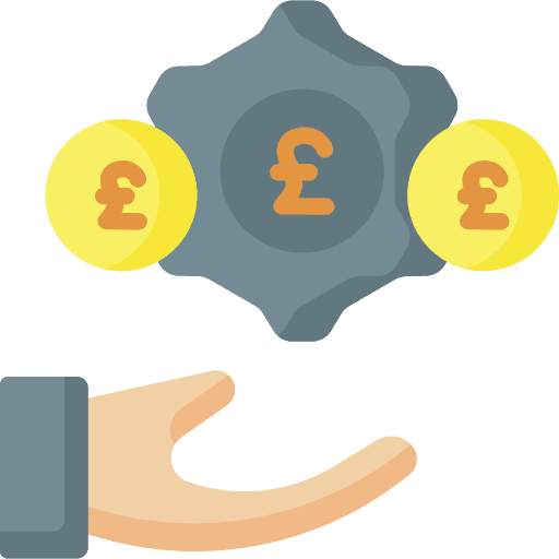 Revenue revenue management gear icon Revenue revenue management gear icon