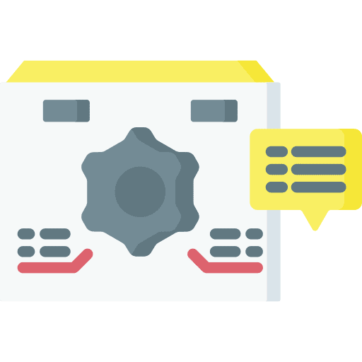 Communication management gear communications icon Communication management gear communications icon