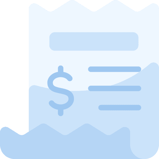 Bill receipt payment ticket icon