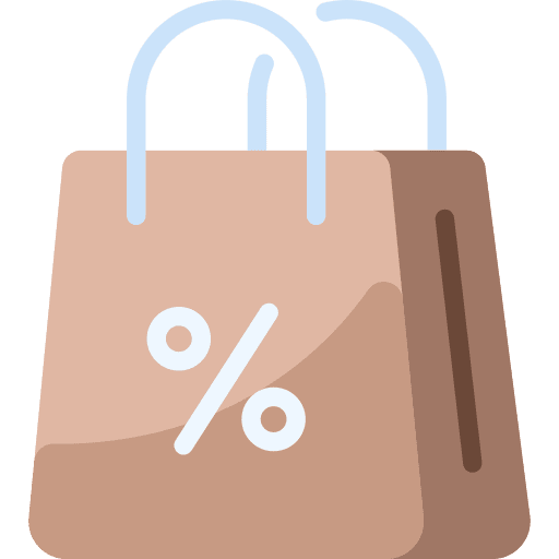 Bag commerce and shopping discount promotion icon Bag commerce and shopping discount promotion icon