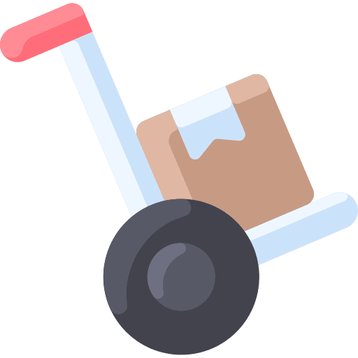 Delivery cart package transport box icon Delivery cart package transport box icon