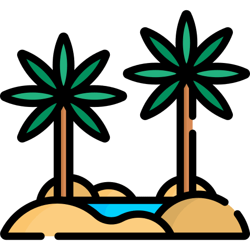 Oasis nature water tropical icon