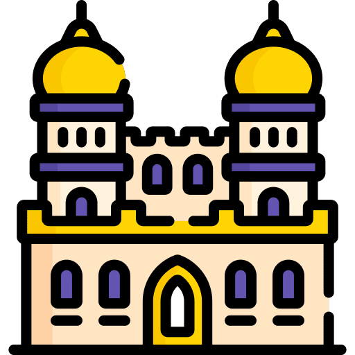 Palace architecture and city cultures mosque icon