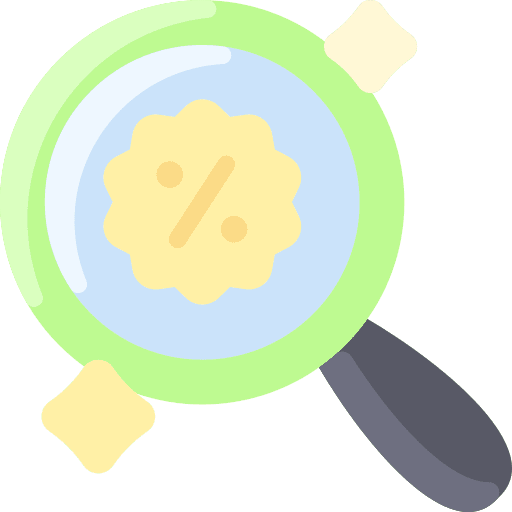 Search percentage searching promotion icon Search percentage searching promotion icon