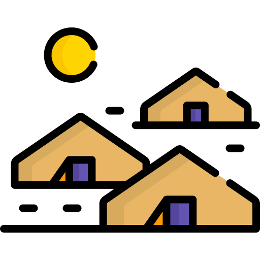 Desert desert travel tipi icon