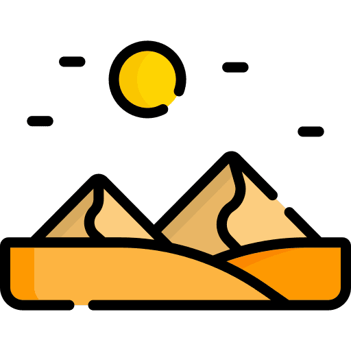 Dune sun desert dry heat icon