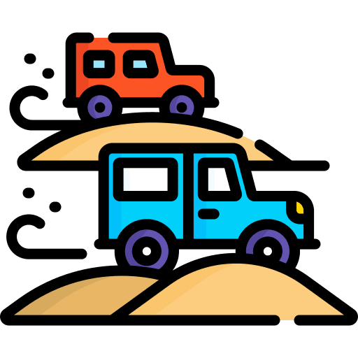 Safari jeep automobile car icon