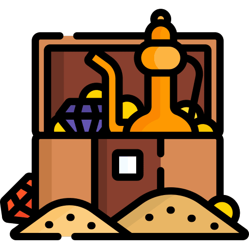 Treasure chest sand pirate miscellaneous icon