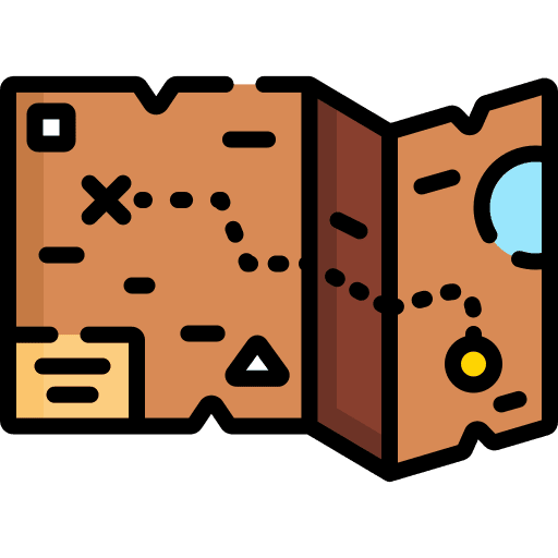 Map orientation maps and location desert icon