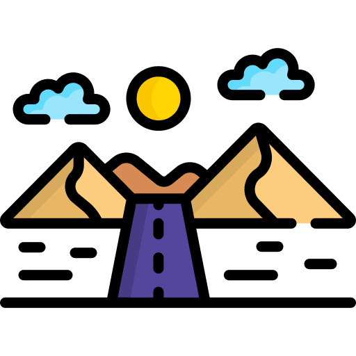 Road sun transportation road icon