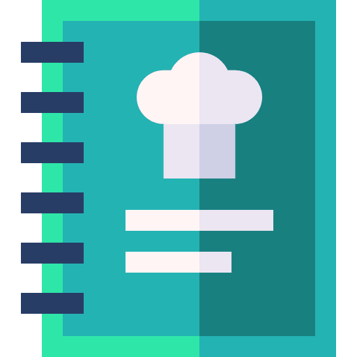 Cookbook meal food and restaurant culinary icon