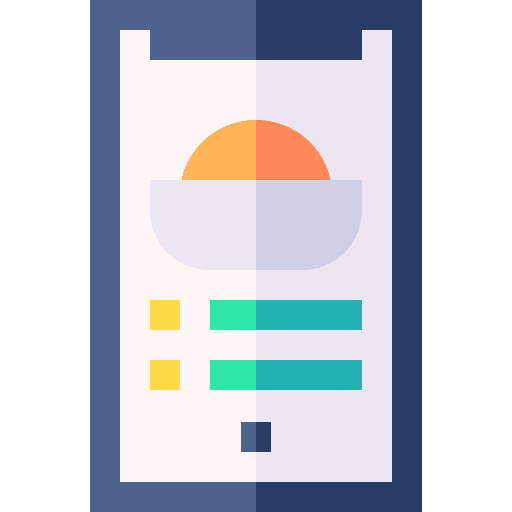 Recipe smartphone tutorial mobile phone icon Recipe smartphone tutorial mobile phone icon