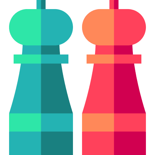Salt and pepper food and restaurant spices seasoning icon Salt and pepper food and restaurant spices seasoning icon