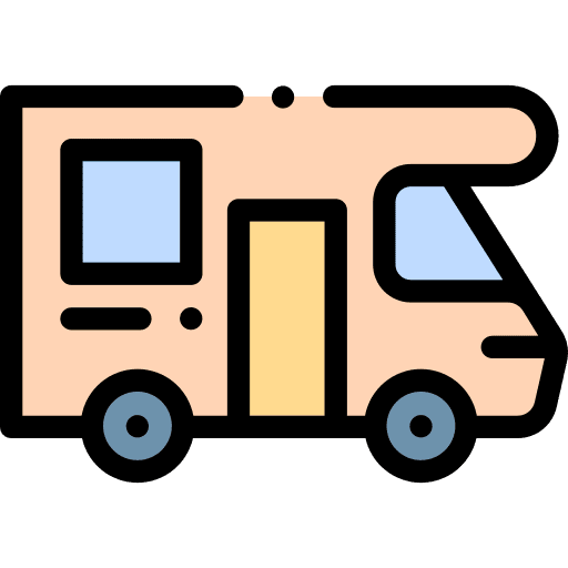 Caravan transportation recreational vehicle trailer icon Caravan transportation recreational vehicle trailer icon