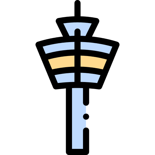 Control tower plane flight transportation icon Control tower plane flight transportation icon