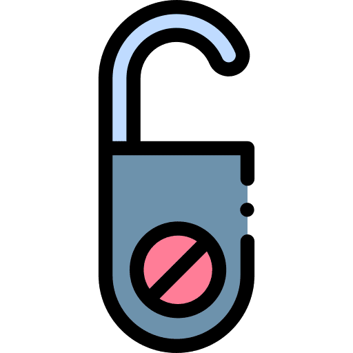 Do not disturb room signaling hotel service icon Do not disturb room signaling hotel service icon