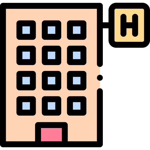 Hotel city vacations buildings icon Hotel city vacations buildings icon