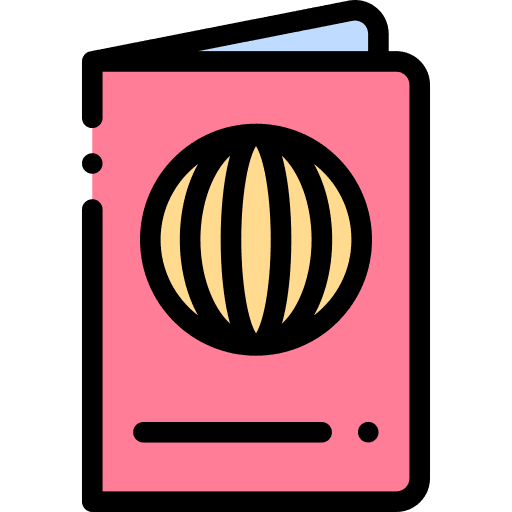 Passport cultures identification passport icon Passport cultures identification passport icon