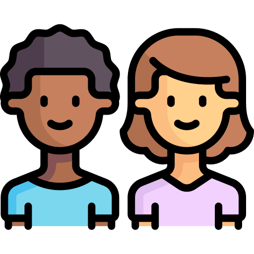 Siblings boy and girl people sister icon