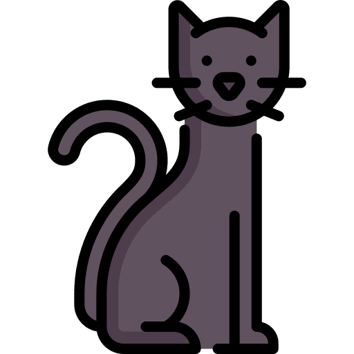 Cat animals black cat fear icon Cat animals black cat fear icon