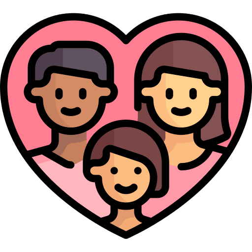 Heart parents family love and romance icon Heart parents family love and romance icon