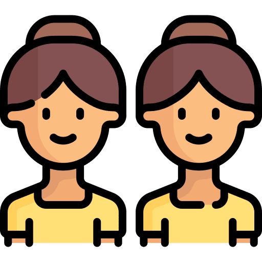 Twins girls family twins icon Twins girls family twins icon