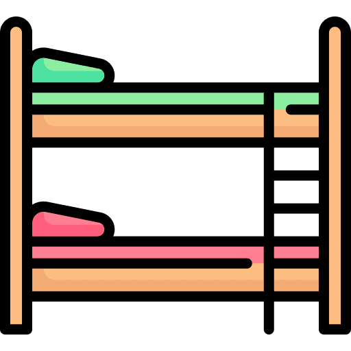 Bunk bed sleep rest hostel icon Bunk bed sleep rest hostel icon