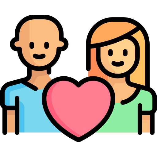 Couple female male heart icon Couple female male heart icon