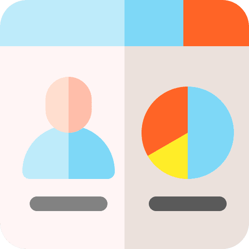 Dashboard user pie chart people icon