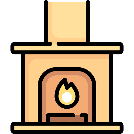 Fireplace living room flame winter icon Fireplace living room flame winter icon