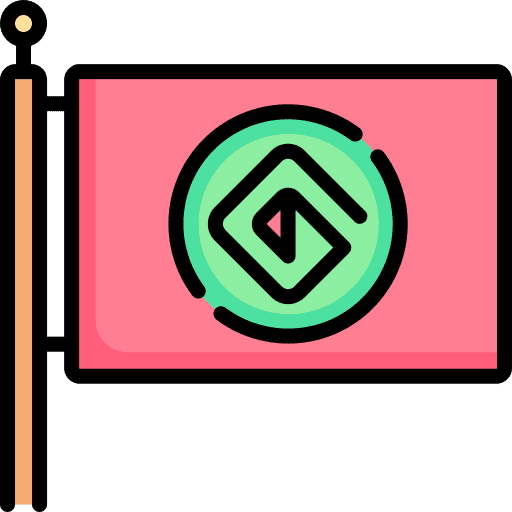 Flag celebrate banner family icon Flag celebrate banner family icon