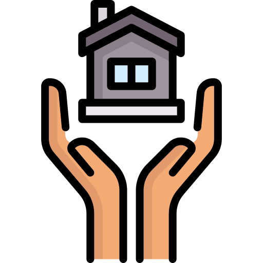 Hands money house affordable icon Hands money house affordable icon