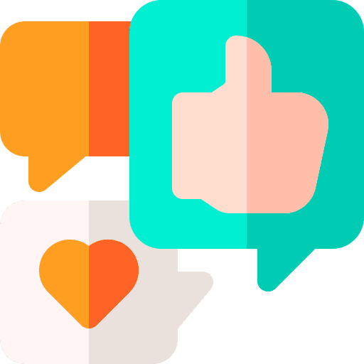 Reaction social network message like icon