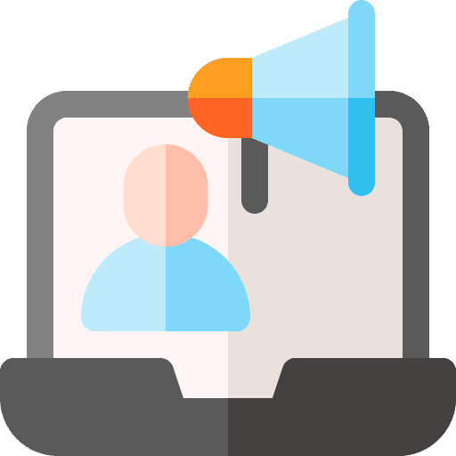 Advertising speaker advertising communications icon Advertising speaker advertising communications icon