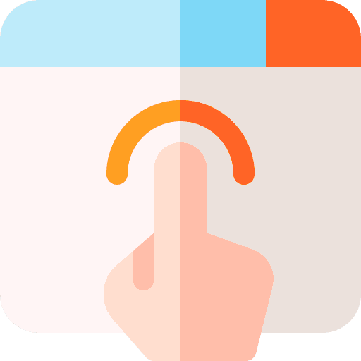 Click seo and web computer marketing icon Click seo and web computer marketing icon