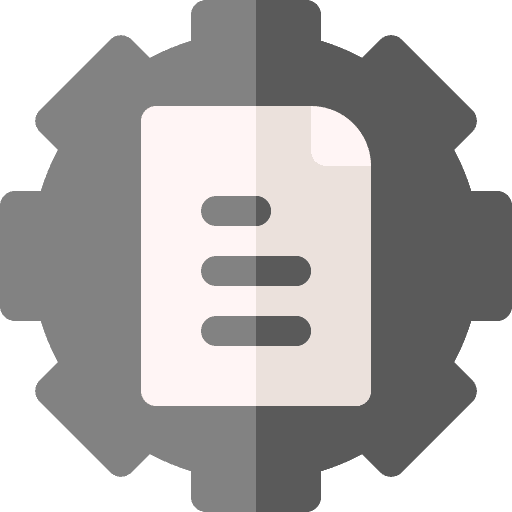 Content management configuration gear management icon Content management configuration gear management icon